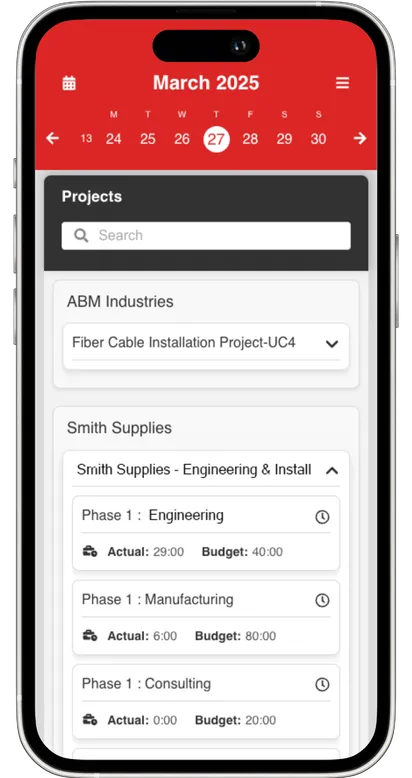 Screenshot of Netsuite Mobile App